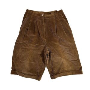 Vintage Christian Dior Separates Brown Corduroy Bermuda Shorts‎ Culottes Size 8